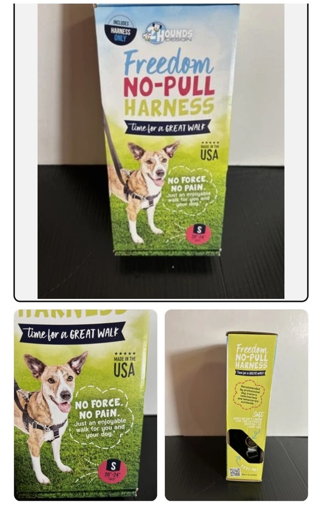 2HOUNDS DESIGN FREEDOM NO-PULL HARNESS (GRAY) SMALL 20"-24" WITH BOX (NOT USED)