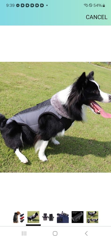 Dog Jacket Fleece Collar Dog Coats Winter Jacket Windproof Waterproof Reflective Cozy Cold Weather Dog Coat Dog Apparel Dog Vest Snowsuit Outdoor Clothes