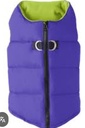 Gooby Padded Vest Dog Jacket - Solid Purple, X-Small - Warm Zip...