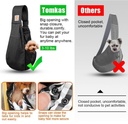 Tomkas Small Dog Sling Carrier - Zipper Pocket & Classic Strap - for 3-10 lbs Pets(Black)