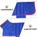 GREENADSCAPE Dog Cat Pet Bathing Towel Quick Dry Super Absorbent Comfortable Cozy Bathrobe Blue
