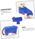 GREENADSCAPE Dog Cat Pet Bathing Towel Quick Dry Super Absorbent Comfortable Cozy Bathrobe Blue