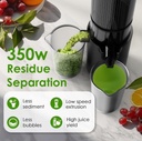 Larinest Slow Masticating Juicer Machines Cold Press Juicer Machines with 4" Wide Chute Pure Juicer Machine for Vegetables and Fruits,Reverse Function,BPA-Free,JC01,Grey