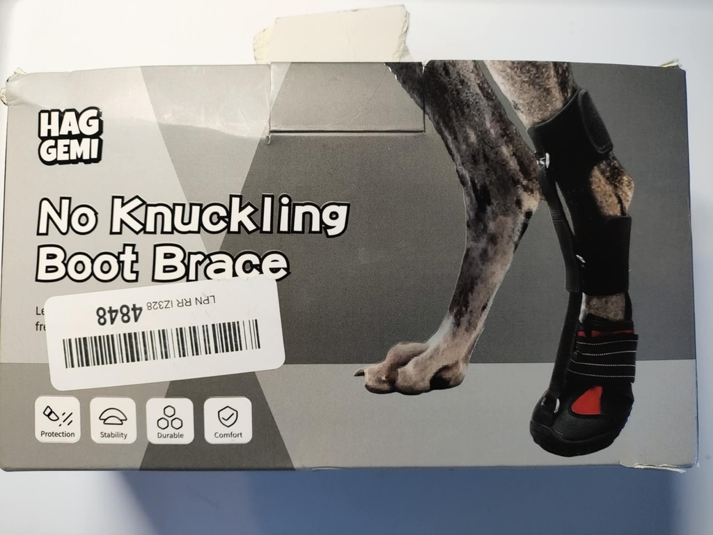 Knuckle-Free Dog Boots, Durable Dog Rear Leg Boots, Ideal for Neurological Problems, Fce, Dm, and Paw Knuckles, Front Dog Leg Splint, Support for