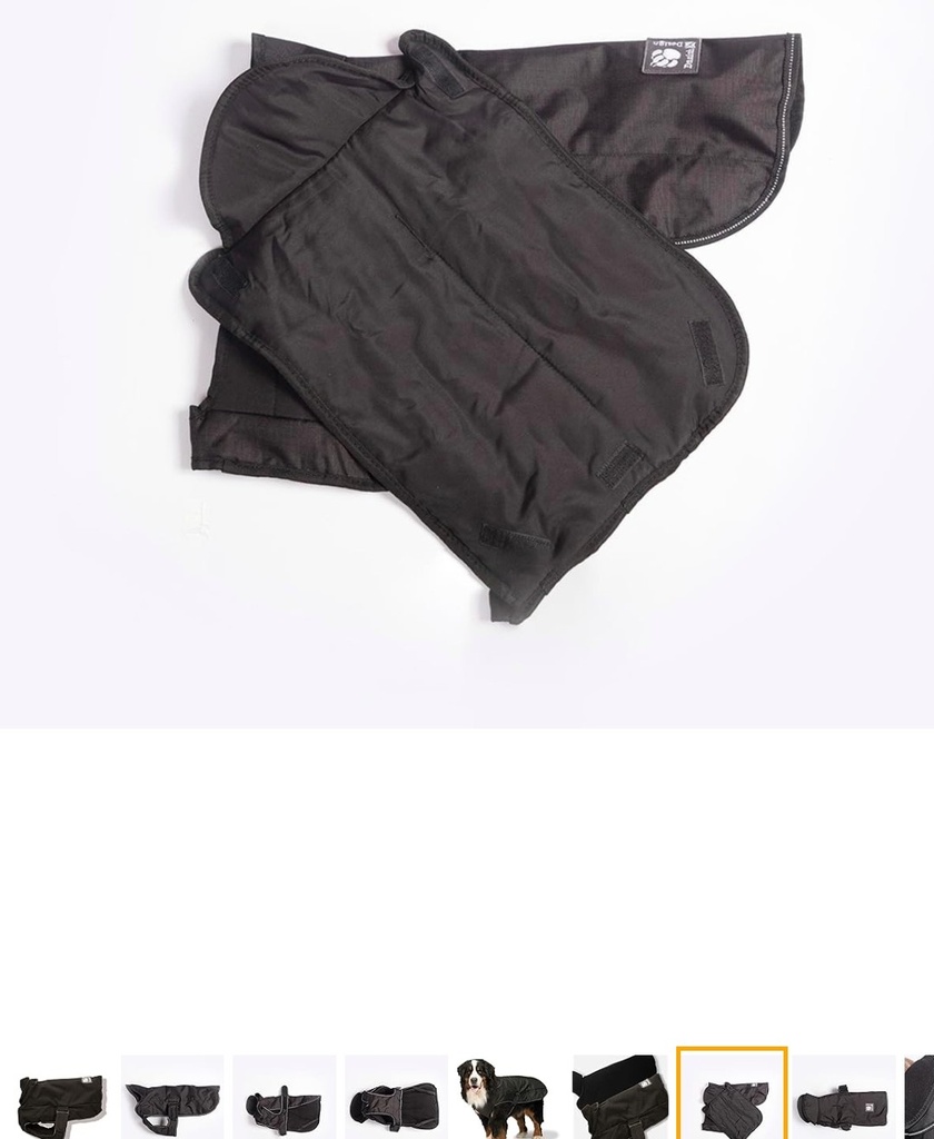 Eddie Bauer Medium Dog Jacket Fleece Lined Black Gray Coat. Used-Great Condition
