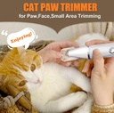 Cat Grooming Clippers Kit with Paw Trimmer, 3 in 1 Electric Pet Hair Trimmer Supplies for Thick Matted Hair, Heavy Coat Butt Shaver Cat Razor Fur Trimmer for Dogs at Home