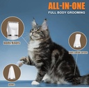 Cat Grooming Clippers Kit with Paw Trimmer, 3 in 1 Electric Pet Hair Trimmer Supplies for Thick Matted Hair, Heavy Coat Butt Shaver Cat Razor Fur Trimmer for Dogs at Home