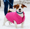 ASENKU Windproof Winter Coat - Waterproof Jacket, Warm Vest for Dogs, Cold Weather Pet Apparel With 2 Layers Fleece Lined for Small Medium Large Dogs (Pink, L)