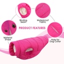ASENKU Windproof Winter Coat - Waterproof Jacket, Warm Vest for Dogs, Cold Weather Pet Apparel With 2 Layers Fleece Lined for Small Medium Large Dogs (Pink, L)