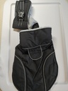 Eddie Bauer Medium Dog Jacket Fleece Lined Black Gray Coat. Used-Great Condition