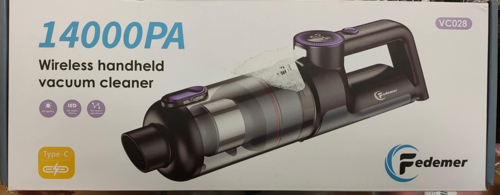 Handheld Vacuum Cordless - Car Vacuum Cleaner with Brushless Motor, 14000Pa Strong Suction Vacuum with LED Light