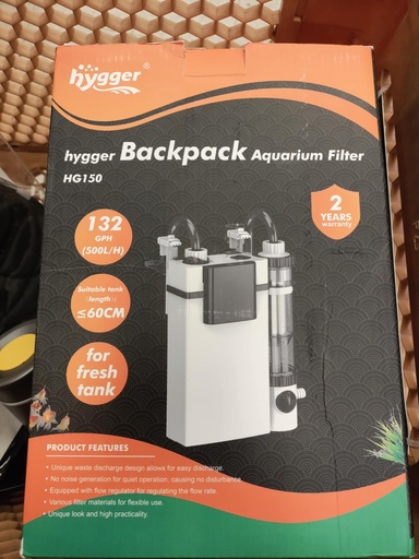 Hang On Back Aquarium Filter for Fish Tank Ultra Quiet Filter, Powerful Filter